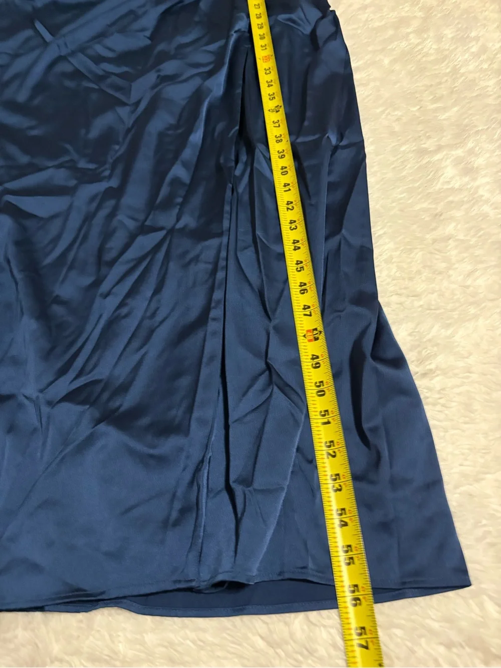 Abercrombie & Fitch Blue Draped Skirt Maxi Formal Slip Dress Open Back Size XL